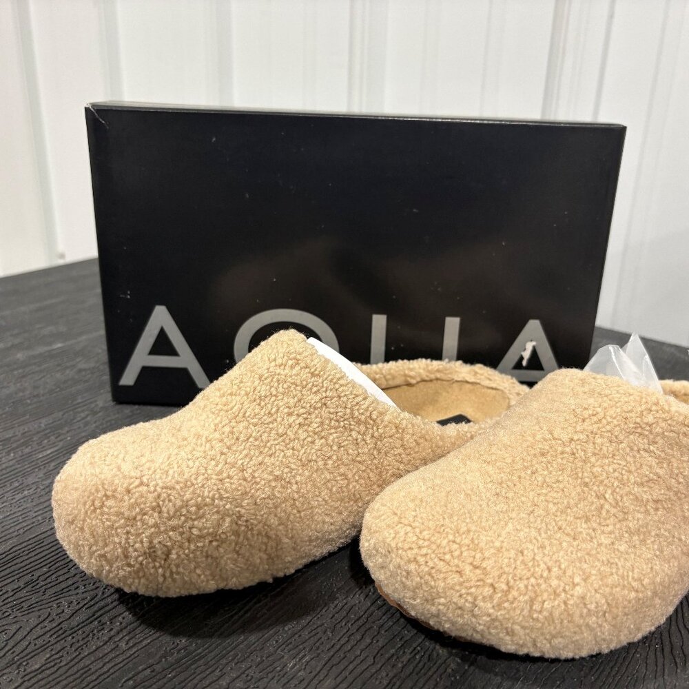✨ Aqua Chami Comfort Slippers – Beige – Brand New – Size 7